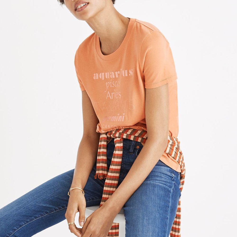 Madewell Zodiac Foil Print Tee Signs T-Shirt